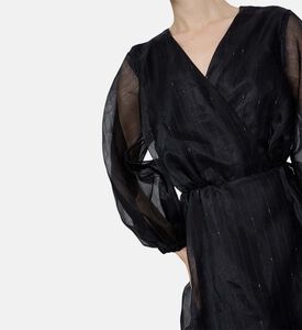 Long-sleeve Wrap Dress