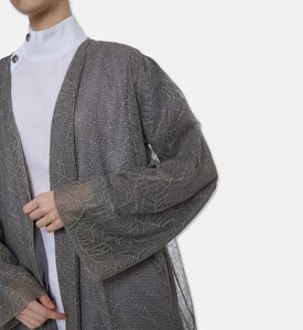 BARG Shimmering-finish Matching Scarf Abaya, Model View