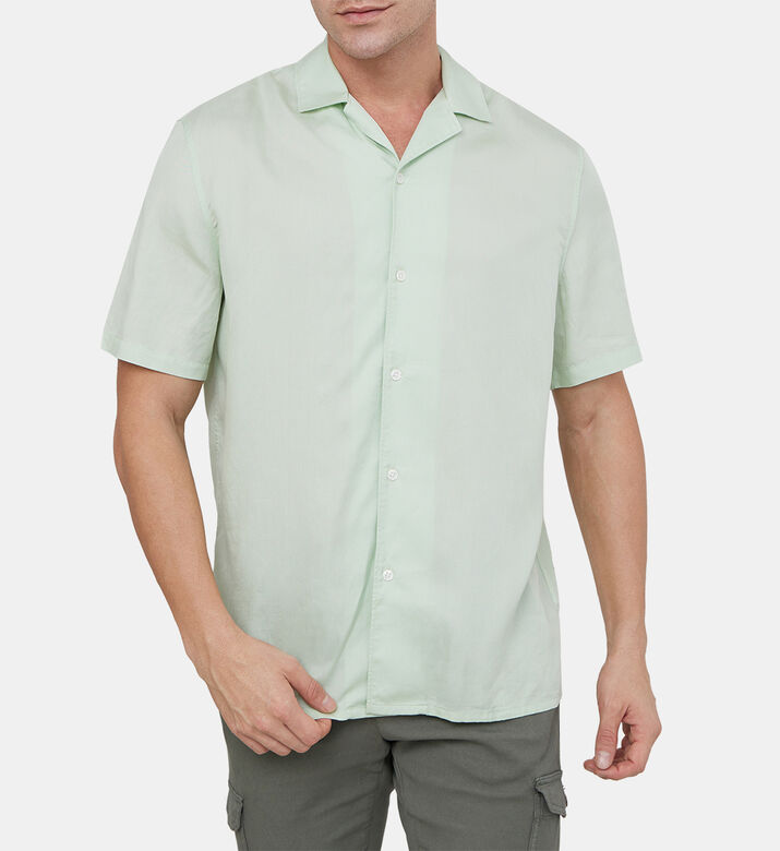 قميص ميرتيل منسوج بأكمام قصيرة