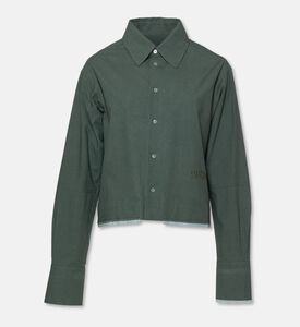 Martan Marchi Logo-print Button Closure Shirt, Dark-green, M, Packshot View