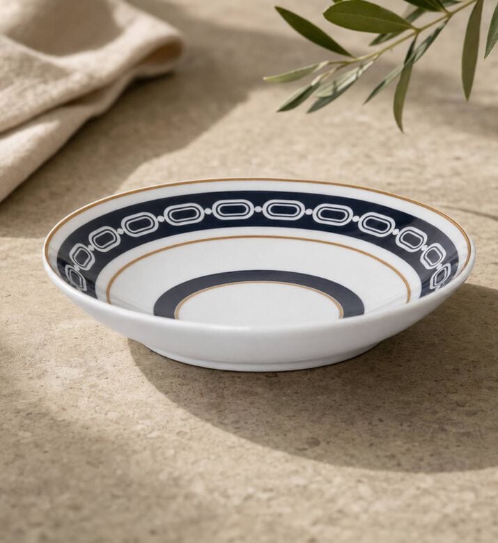 Baci Milano Infinity Porcelain Soup Plate 21 Cm, Model View