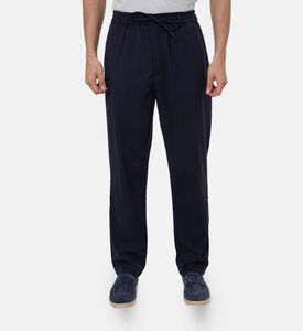 Les Deux Como Tapered Drawstring Trousers, Navy, 36-32, Model View