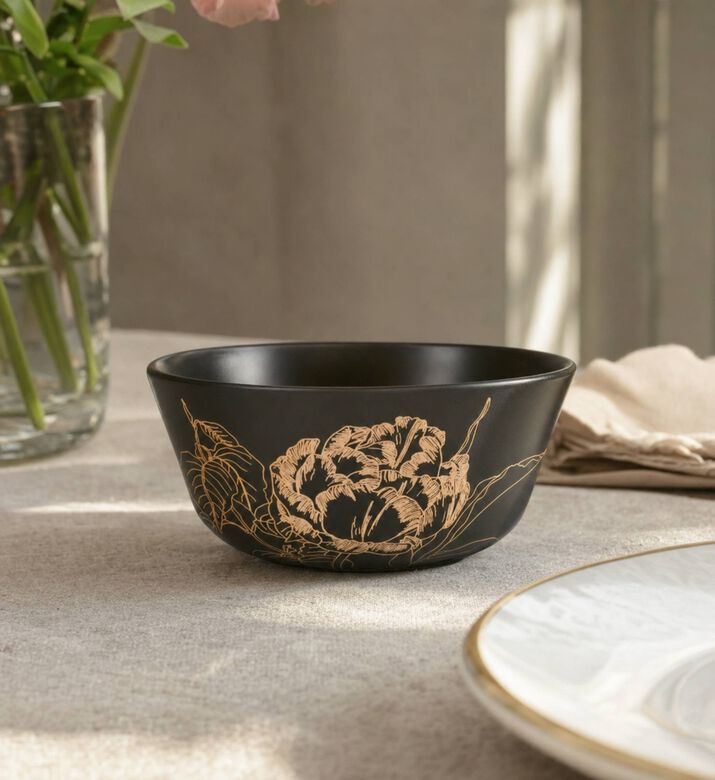 Essenza Masterpiece Small Bowl, Dark-green, 12-cm, Model View