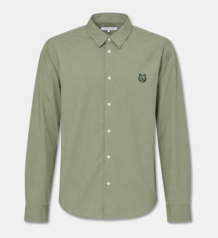 Maison Kitsune Fox Head Patch Regular-fit Shirt, Packshot View