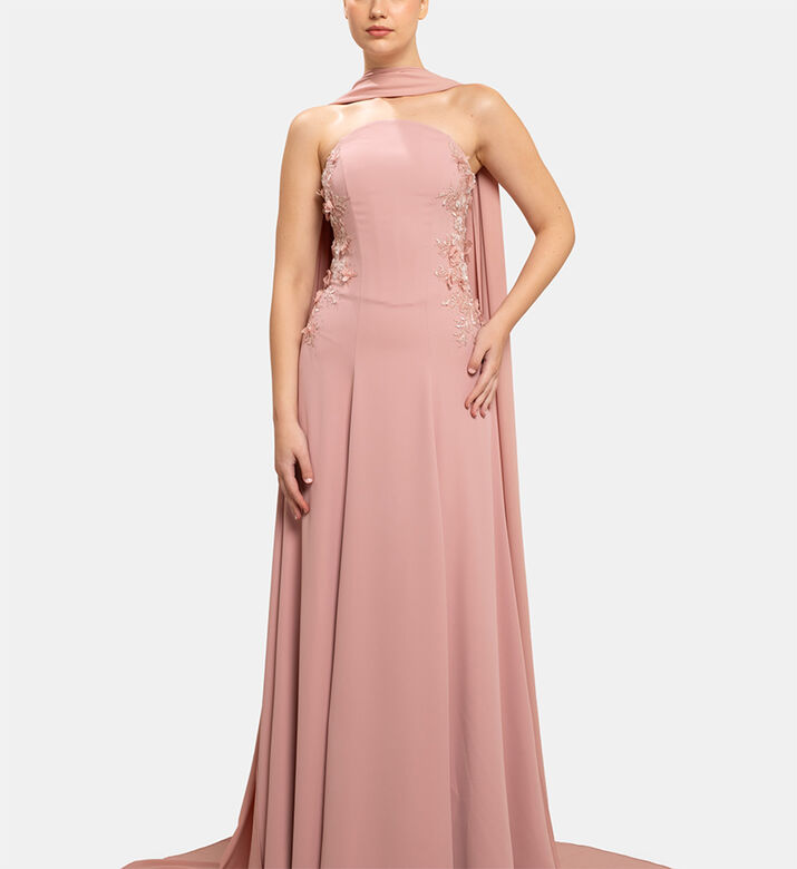 Michael Cinco Long Dress, Model View