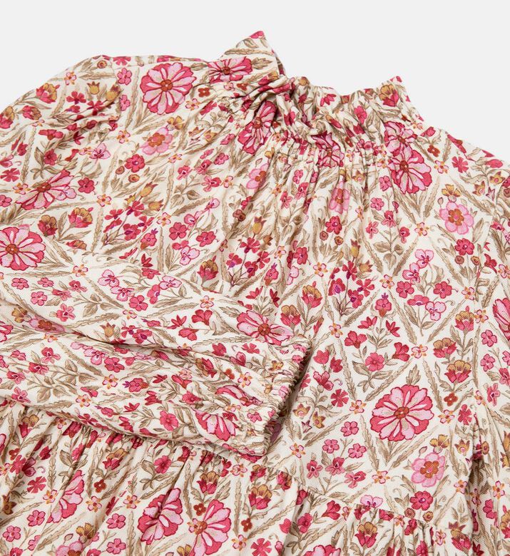 Kids Floral Printed Frilled Top Kids Floral Printed Frilled Top