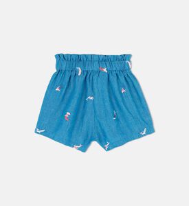 شورت مطرز بحورية بحر للبنات