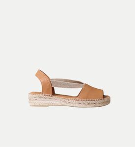 Etna Leather Open-toe Low-wedge Espadrille