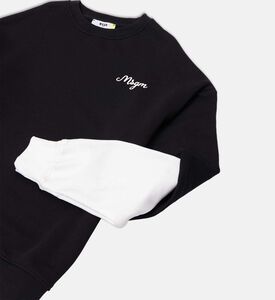 سترة طويلة الأكمام بتطريز شعار