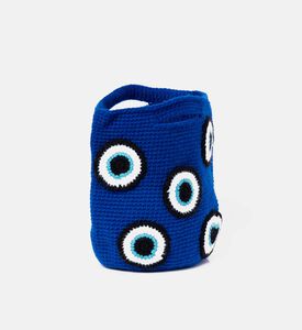 حقيبة كروشيه بتصميم عين واقية