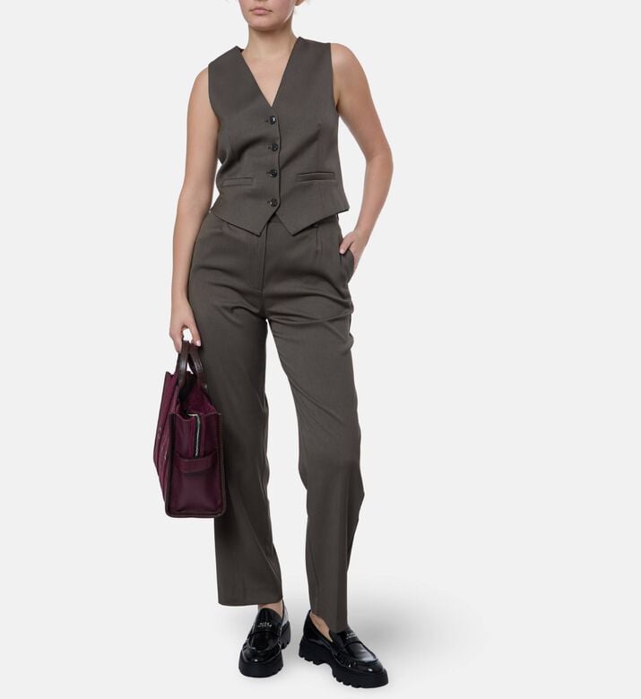 Samsoe Pleated High-waisted Pants, Model View