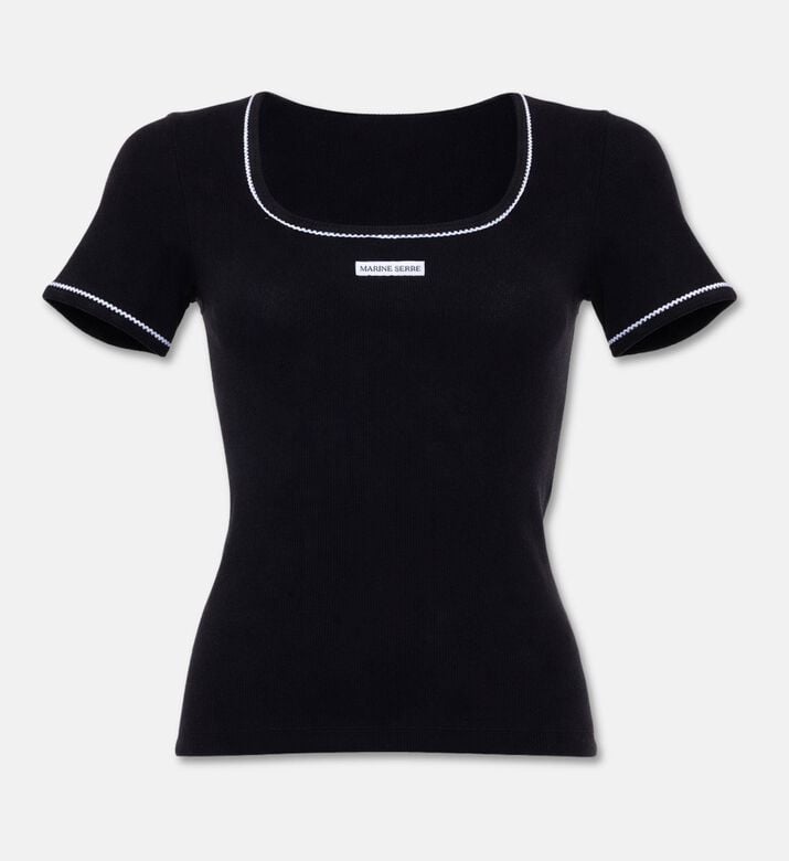 Marine Serre Light Ribbed Slim T-shirt, Packshot View