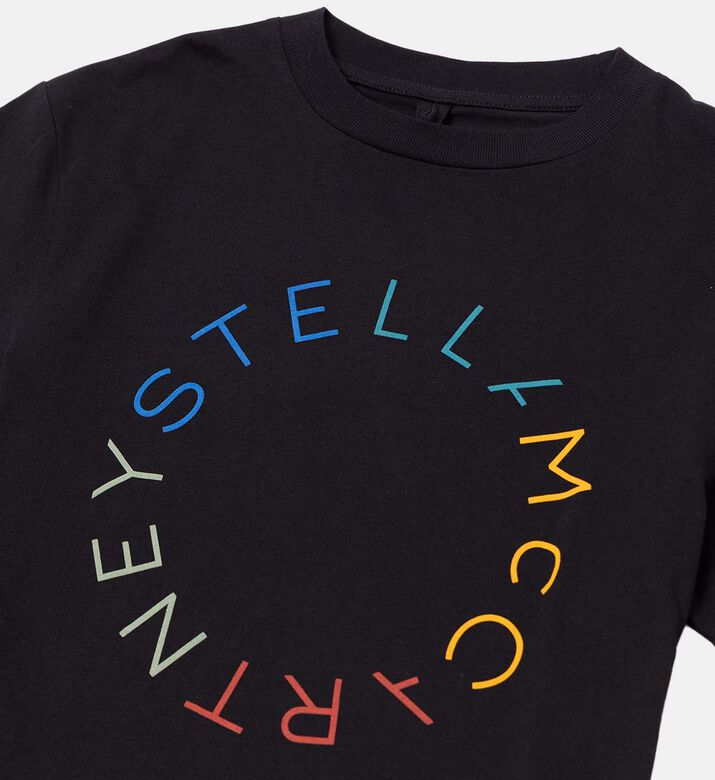 Multicolored Logo Printed Cotton T-shirt
