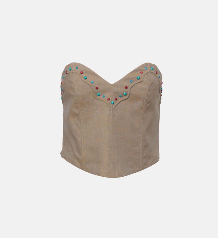 Talveston Hamp Canvas Bustier Top