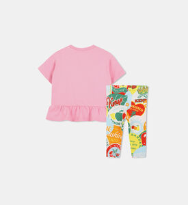 طقم بطبعة شعار ملون