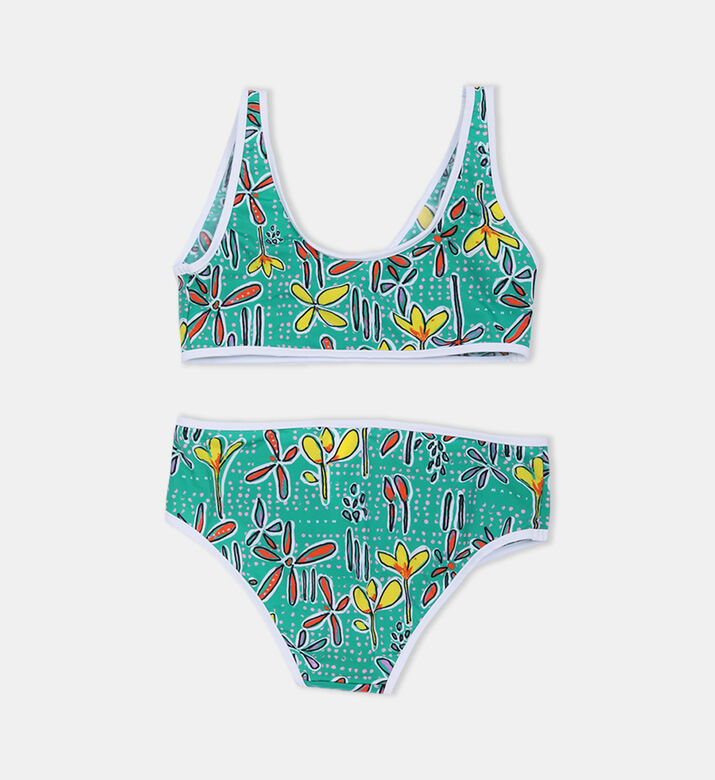 Girl Floral-print 2-piece Bikini Girl Floral-print 2-piece Bikini