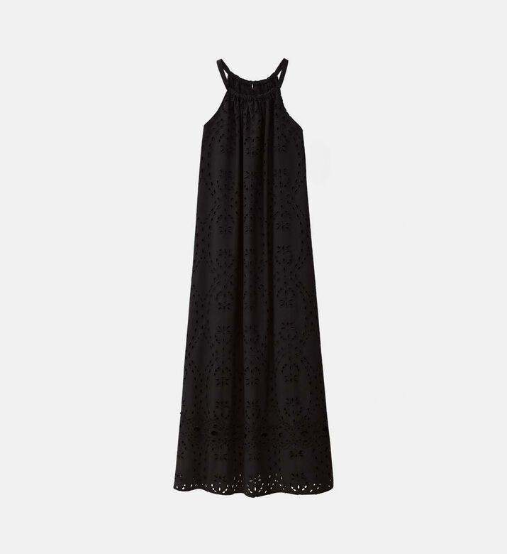 Ribbed Cut-out Halter Mini Dress