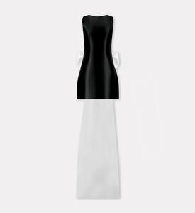 Savanna Oversized Bow Backless Mini Dress, Black, M, Packshot View