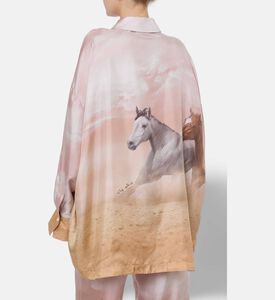 The Attico Multicolor Abstract-print Button-up Shirt, Model View