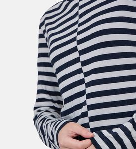 تيشيرت سافيري بأكمام طويلة مخطط