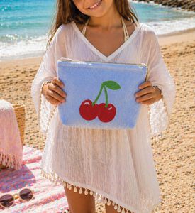 MiniMill Kids Blue Cherry Towel Pouch, Packshot View