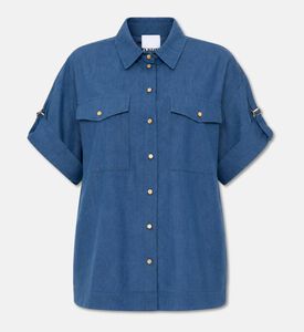 Weill Flowy Denim Safari Shirt, Packshot View