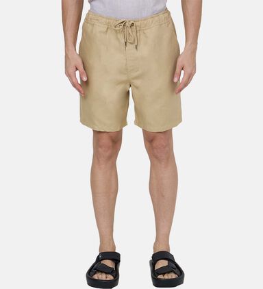 Sydney Linen Elastic Waist Shorts