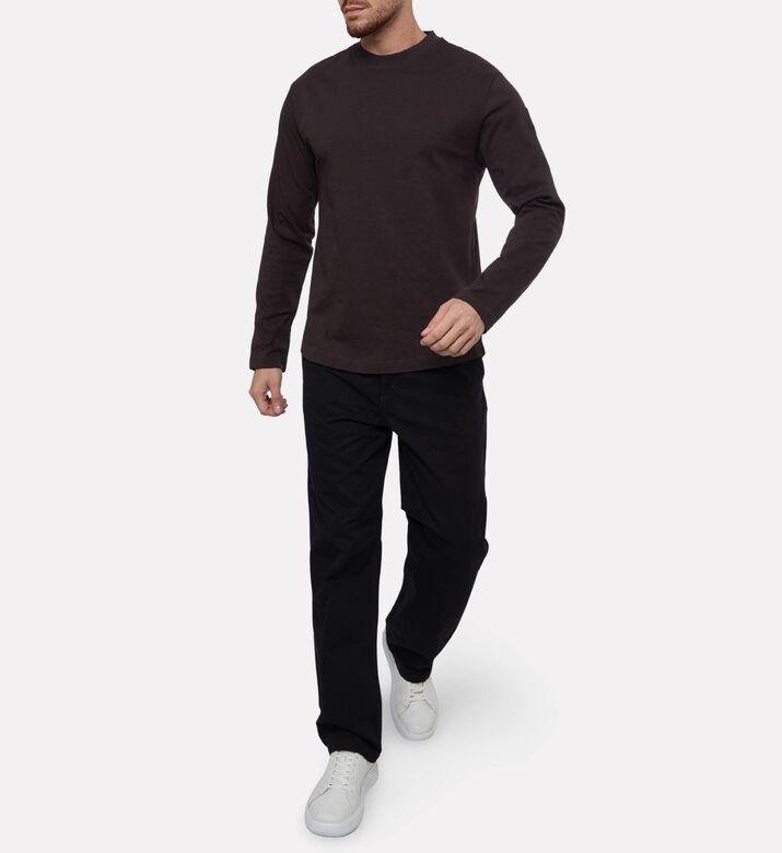 Karl Lagerfeld Logo Sleeve Patch Curved Hem T-shirt, Model View