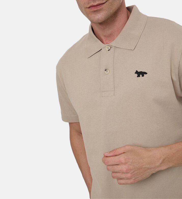Maison Kitsune Fox-embroidery Polo Shirt, Model View Maison Kitsune Fox-embroidery Polo Shirt, Model View