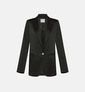 Shimmering Satin Single Button Blazer Shimmering Satin Single Button Blazer