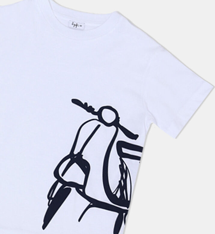 تيشيرت قطن بطبعة شعار تيشيرت قطن بطبعة شعار