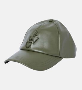 قبعة بيسبول جلدية مع شعار مرساة