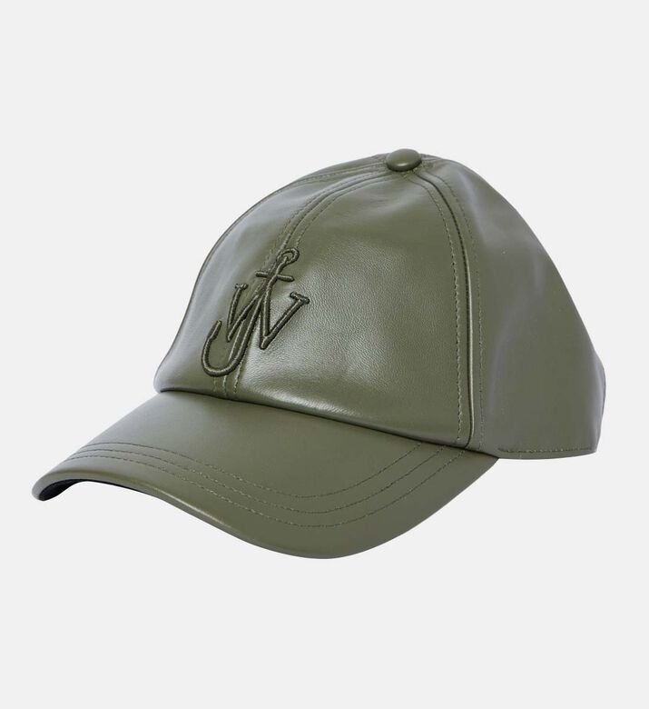 قبعة بيسبول جلدية مع شعار مرساة