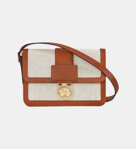 حقيبة كتف Box-trot متوسطة من جلد