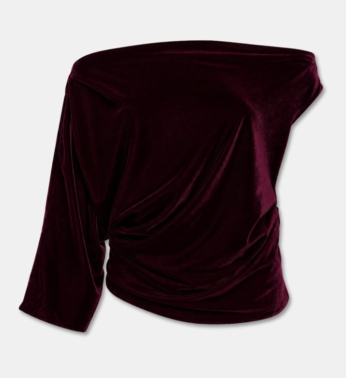 Blue For Burgundy Top Velvet, Burgundy, 40, Packshot View