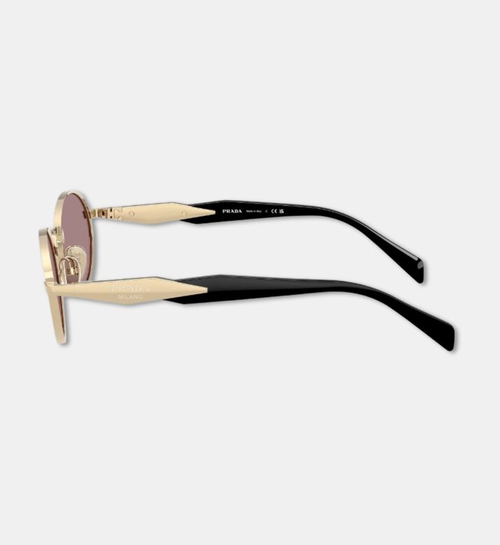 Prada Oval-shaped Metal Gold Frame Sunglasses, Packshot View