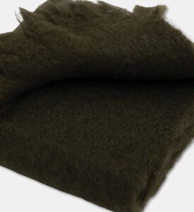 Jil Sander Fringed Mohair-blend Scarf, Green, Packshot View