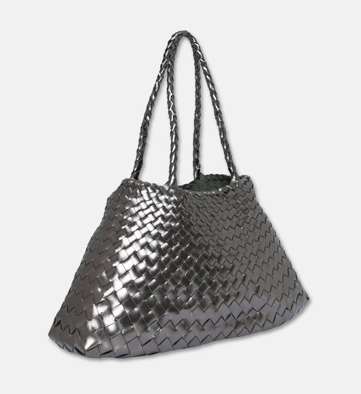 Dragon Diffusion Santa Croce Big Leather Bag, Grey, Packshot View