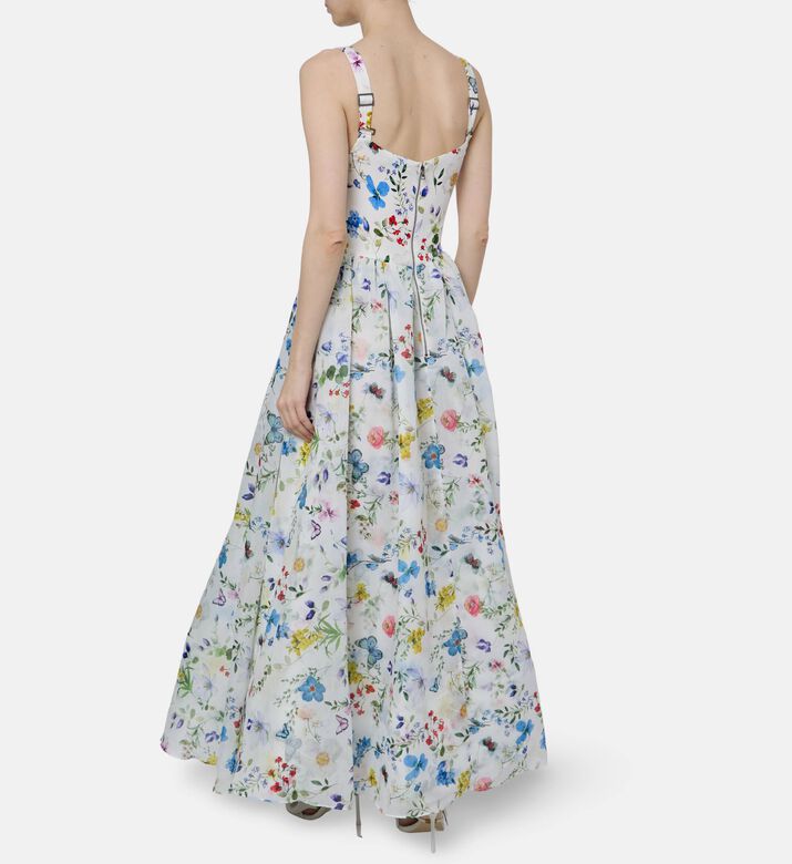 Alice and Olivia Floral Square-neck Maxi Dress, Model View
