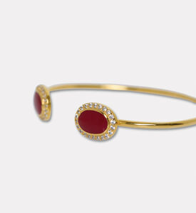 Raife Bangle Red Oval Zircon, Packshot View
