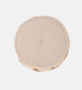 Mina Embroidered Pompom Embellished Pouf 60x20 Cm