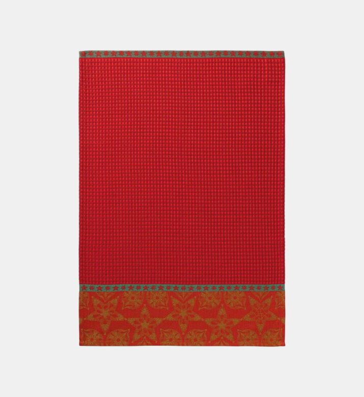 Jacquard Feerie Cotton Hand Towel, Red, Packshot View