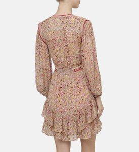 فستان لولي قصير مزين بنقشة أزهار