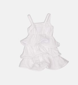 Poplin Sleeveless Ruffle Dress