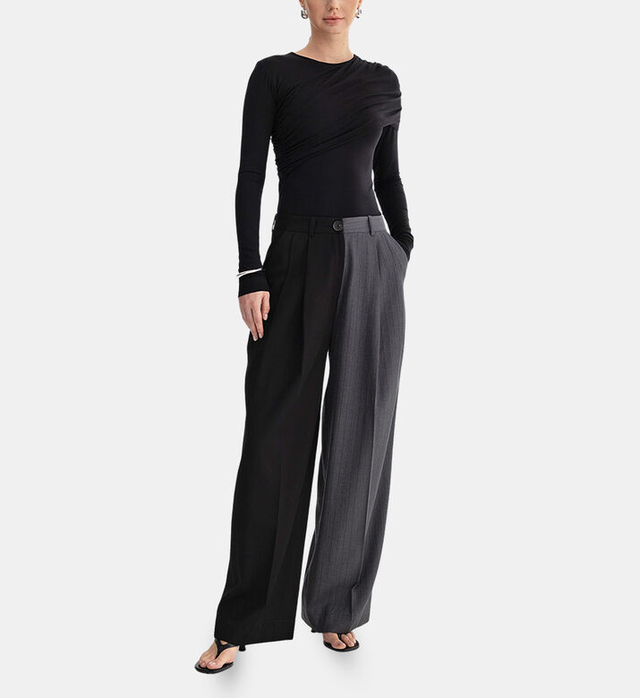 Draped Round Neck Top