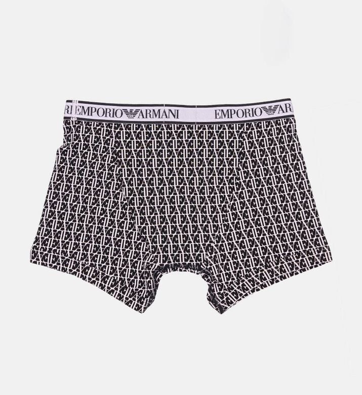 Emporio Armani Cotton Logo-waistband Three-pack Boxer Briefs, Black, Xl, Packshot View