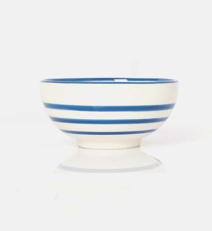 Easy Life Hand-painted Ceramic Bowl, Blue, Packshot View