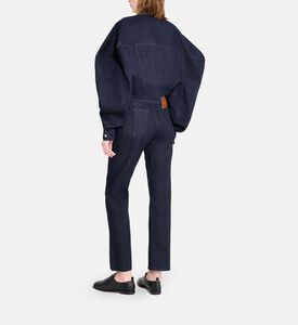 Long Puff Sleeve Denim Jacket