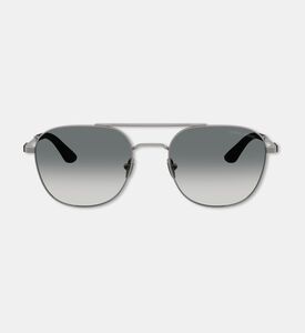Giorgio Armani Pilot Metal Frame Rectangular-shaped Sunglasses, Packshot View