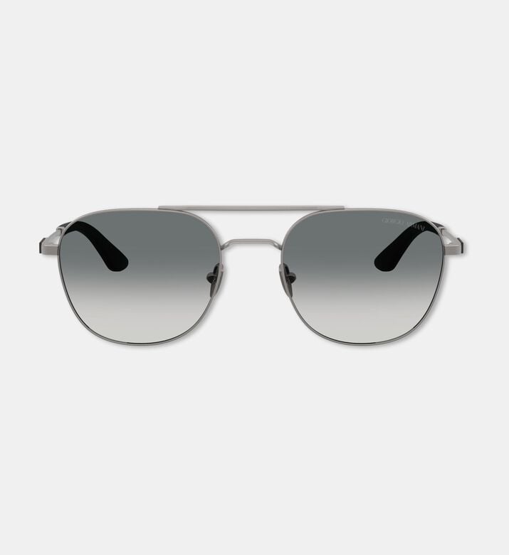 Giorgio Armani Pilot Metal Frame Rectangular-shaped Sunglasses, Packshot View